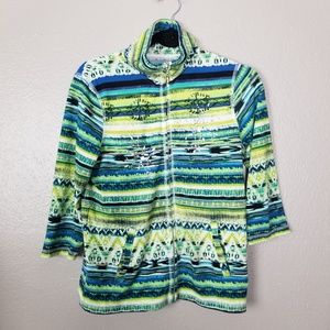 Onque Casuals Embellished Zip Front Jacket S